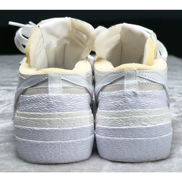 Nike Blazer x Sacai Low White Patent Leather Retro Sneakers Mens 8 DM6443-100 main image 8